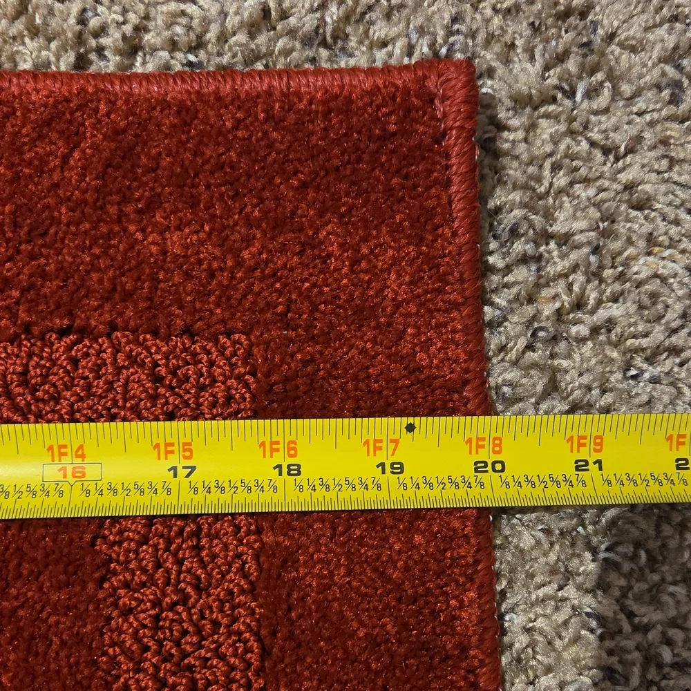 Luxurious Chili Pepper Red Rug with Textured Border 33